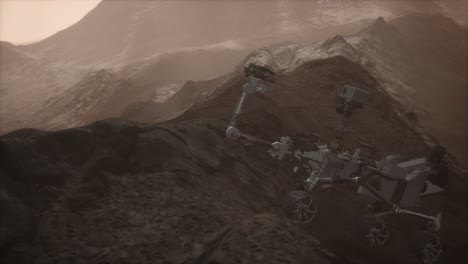curiosity mars rover exploring the surface of red planet