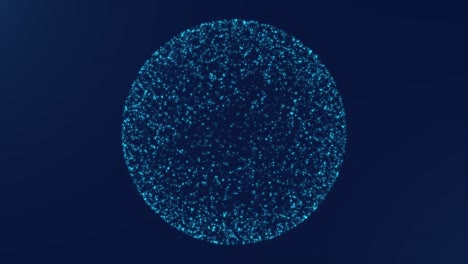 blue particle globe particle technology background
