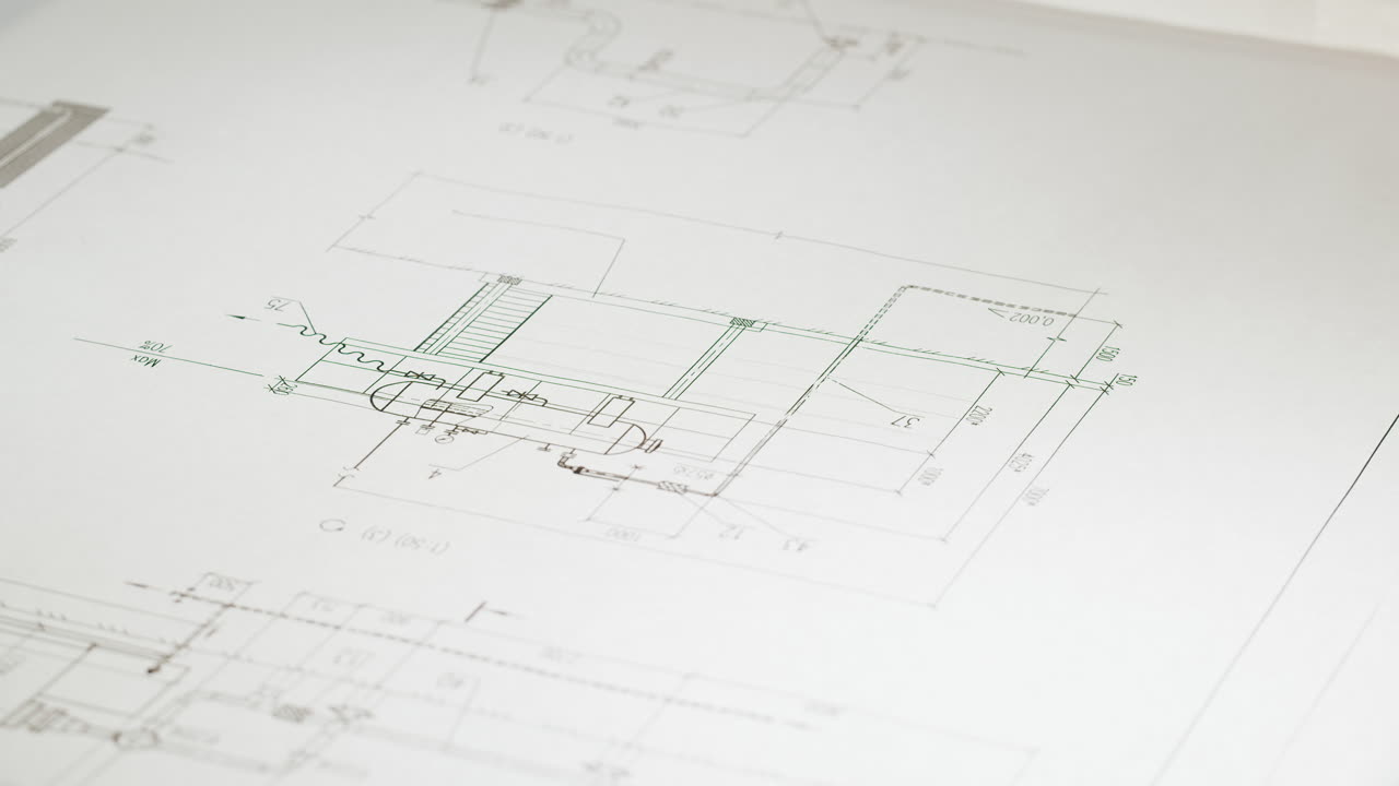 Architect Erasing Details on a Blueprint