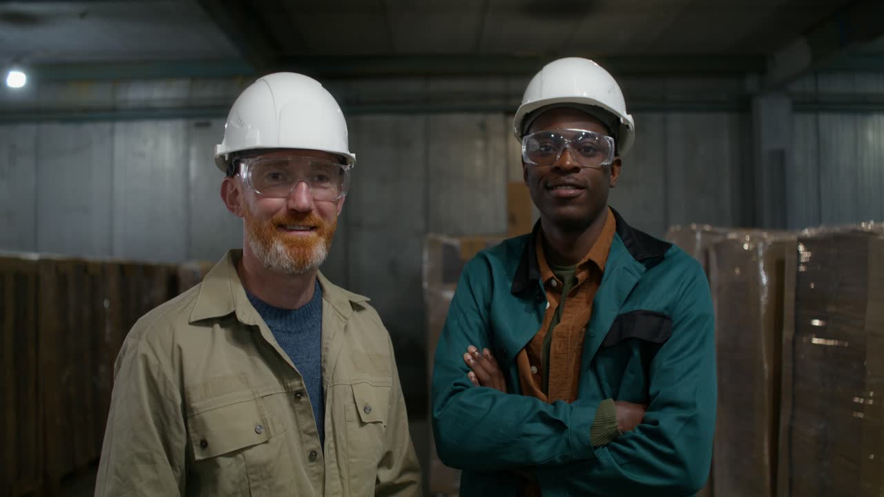 Two Workers in a Warehouse