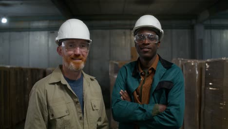 two workers in a warehouse