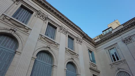 French-Palace-Museum,-outer-walls,-constructed-during-the-belle-epoque-with-a-beaux-arts-style-in-Buenos-Aires