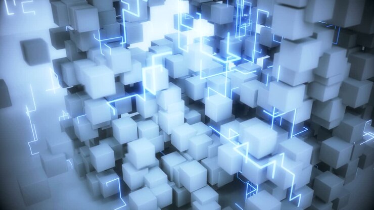 Abstract cube network.