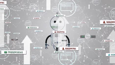 animation of ai chatbot icon and data processing