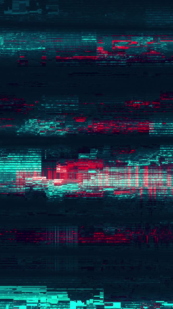 Dynamic Digital Glitch Background with Red and Cyan Noise