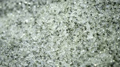 transparent polymer granules in a pile