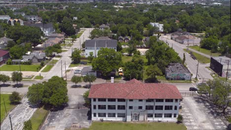 aerial del primer hospital negro en el tercer barrio de houston