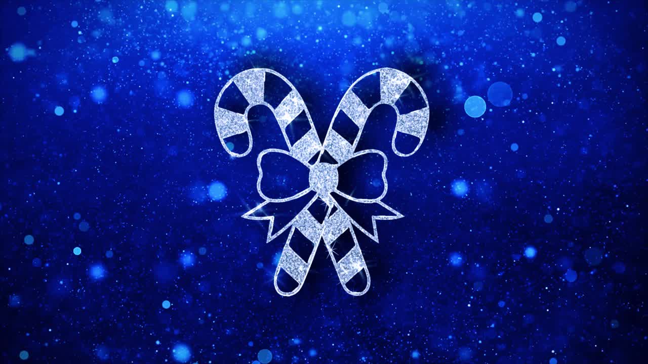 Christmas Candy Canes on Blue Background