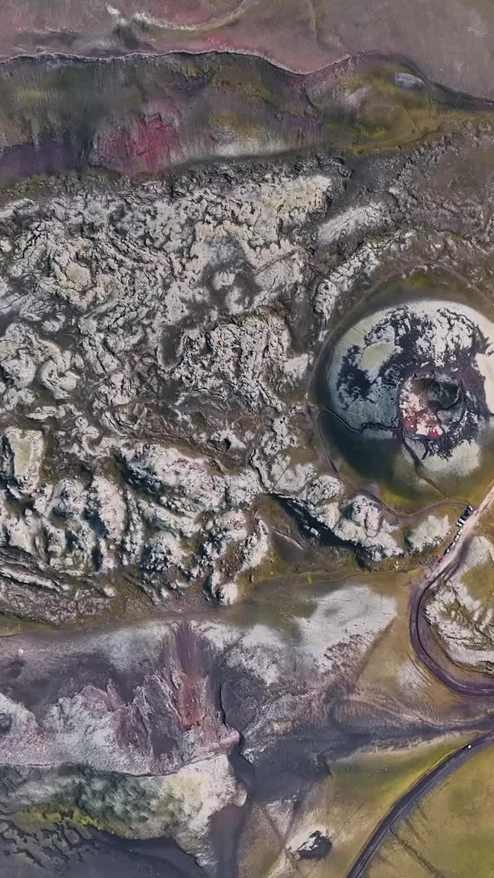 Aerial View of Volcanic Landscape