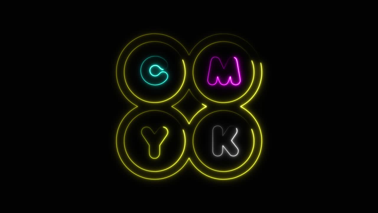 CMYK Neon Color Model