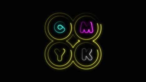 cmyk neon color model