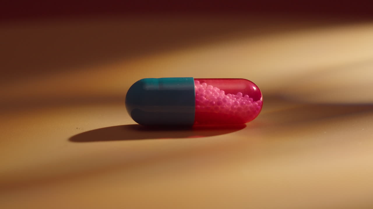 Close-up of a pill capsule