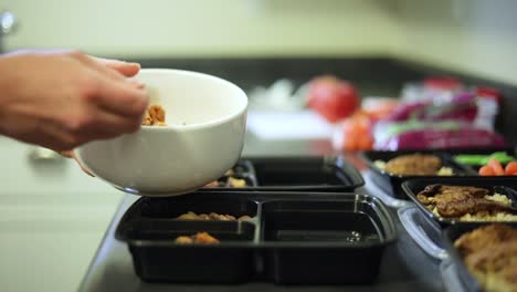 slow motion shot of someone doing weekly meal planning