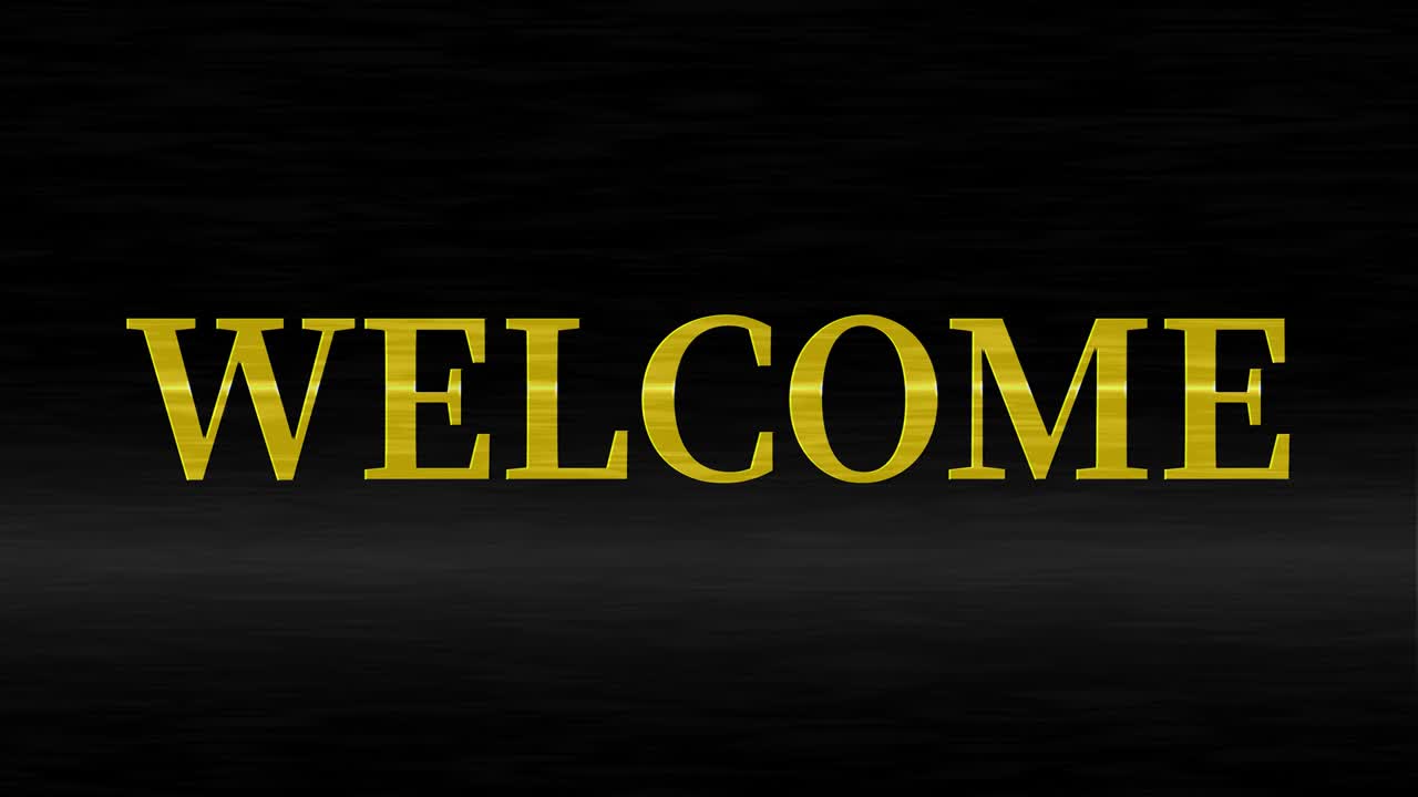 WELCOME message text animation motion graphics