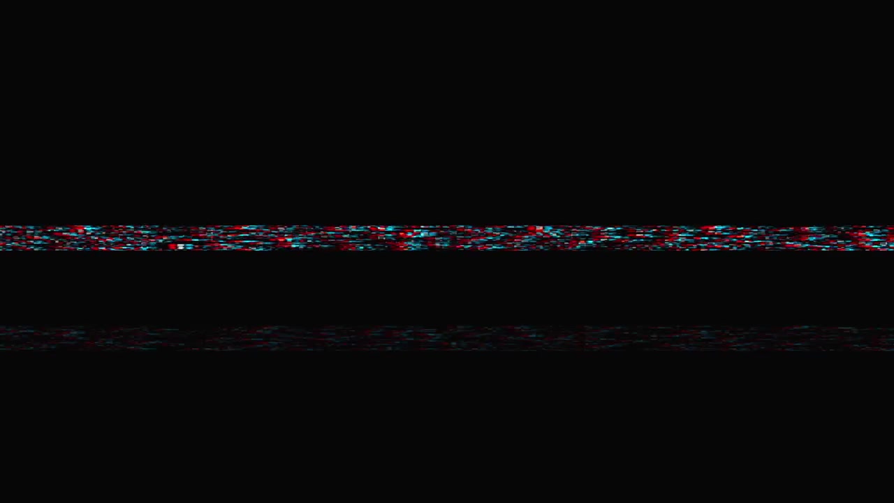 Digital Glitch Effect with Horizontal Noise Lines