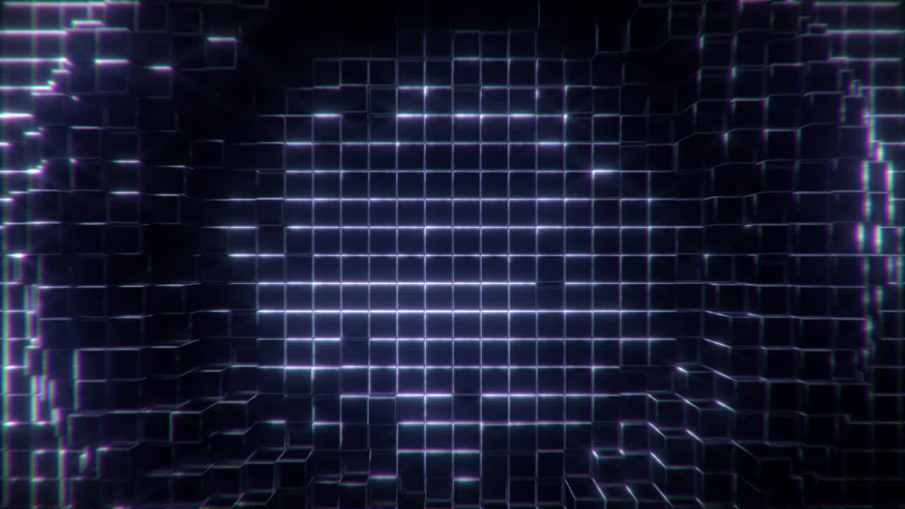 Sci-fi neon glowing grid. Abstract background with radial ripples
