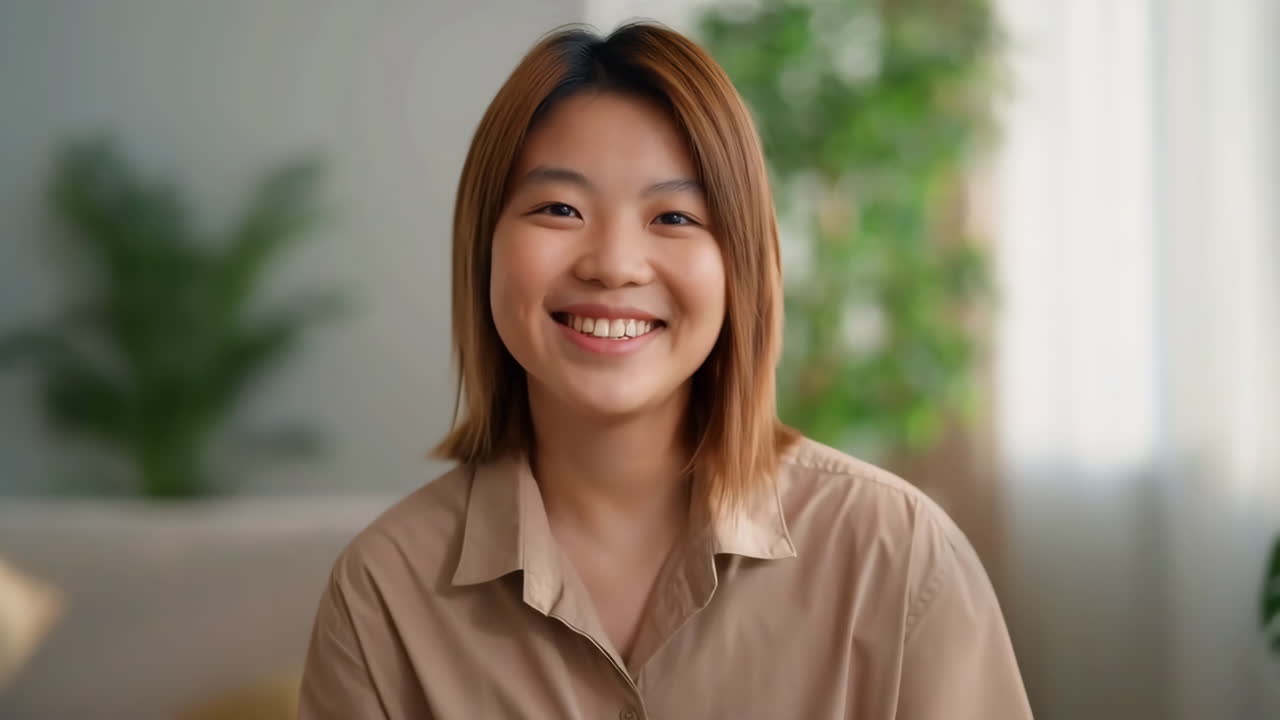Smiling Young Asian Woman Portrait
