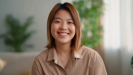 smiling young asian woman portrait