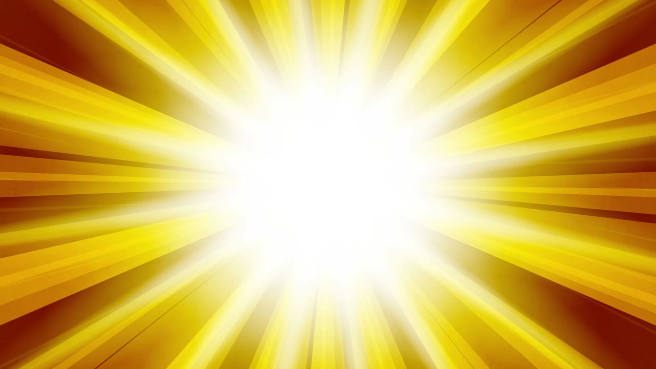 animación de fondo radial dorado.