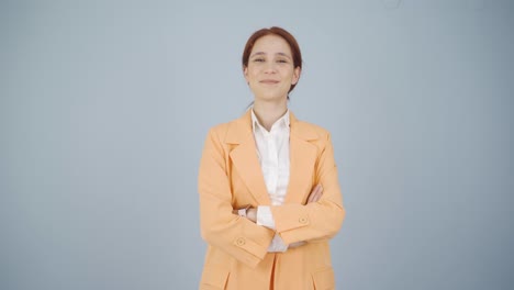 mujer de negocios segura de sí misma.