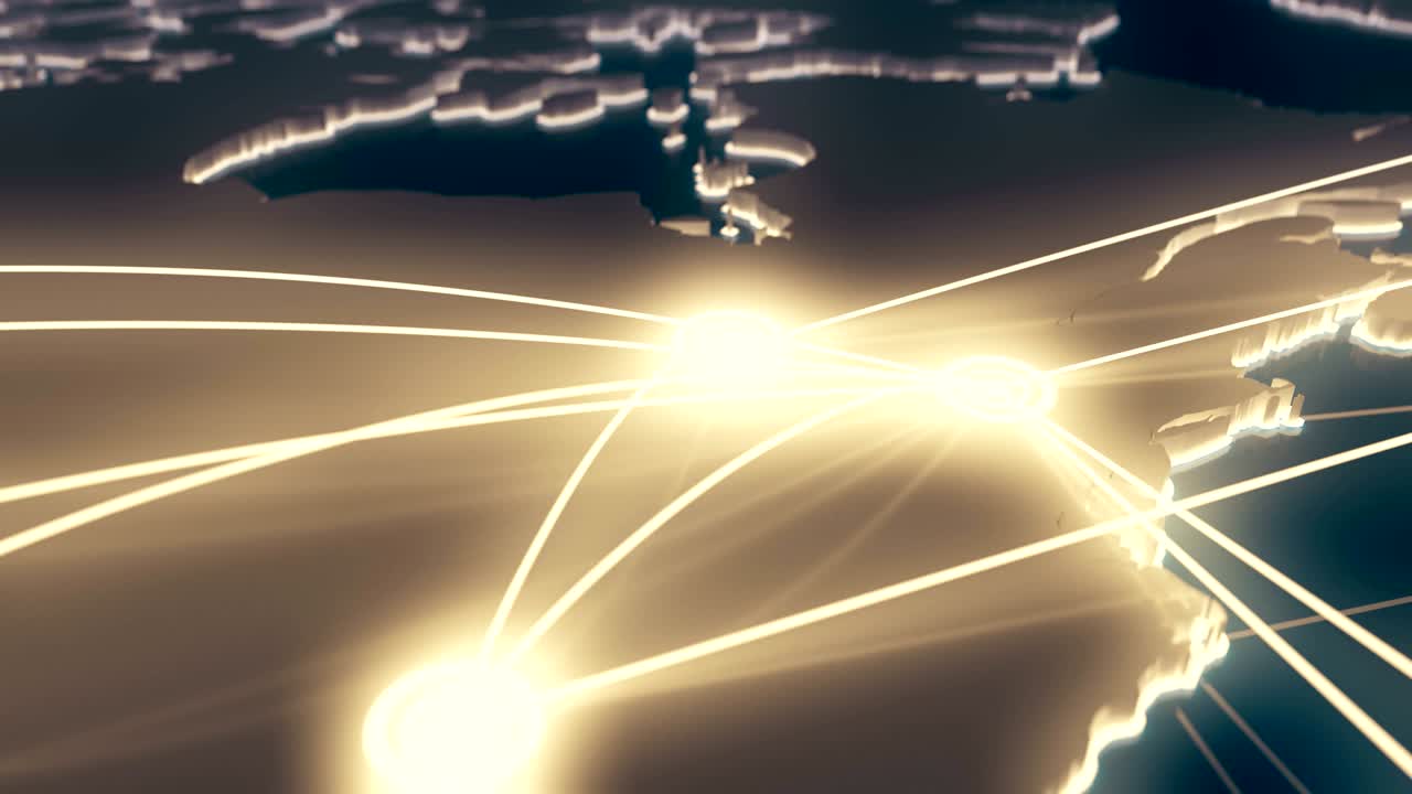 북미 비행 경로.