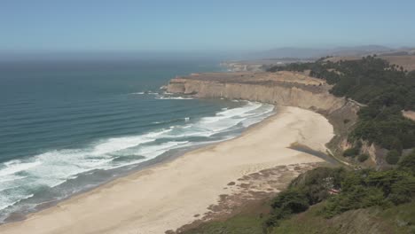 Aerial-of-pacific-Coast-Highway-near-Half-Moon-Bay-on-California-Coast