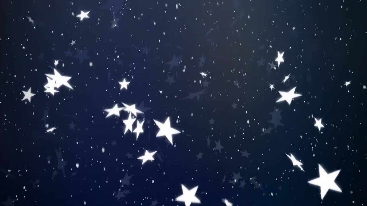 nieve cayendo sobre un fondo azul