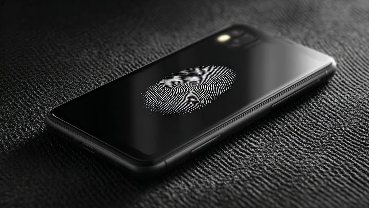 Exploring Advanced Smartphone Features: A Close-Up Look at a Sleek Device Highlighting the Innovative Fingerprint Sensor Technology