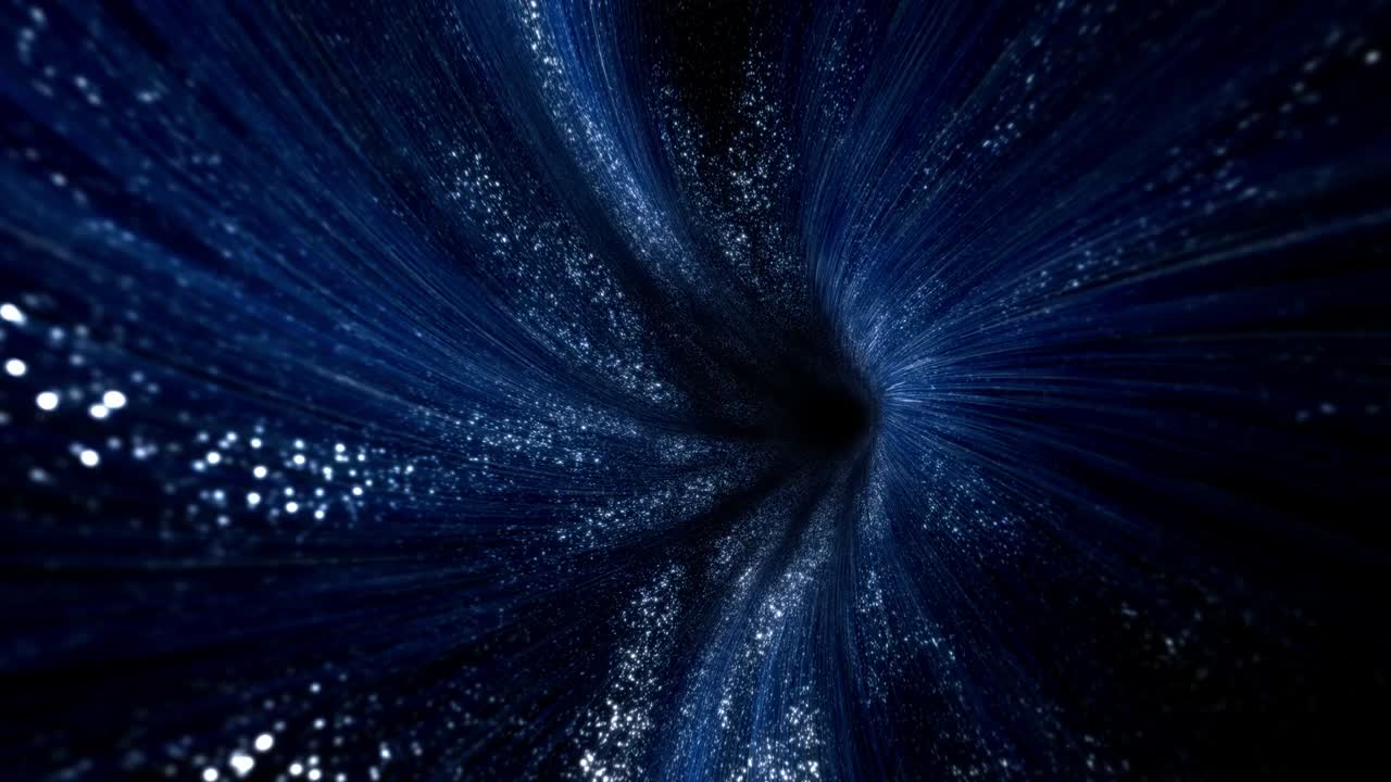 Looped Dark Blue Abstract and Hypnotizing Wormhole