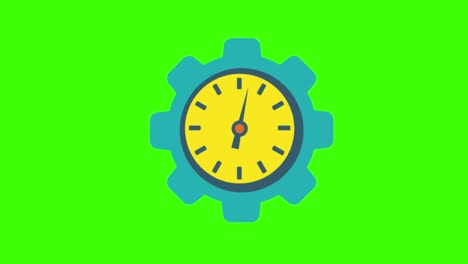 animación de un icono de optimización web en una pantalla verde