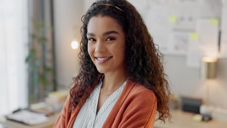 Happy,-face-and-business-woman-with-arms-crossed