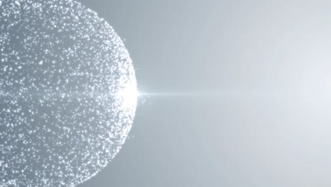 abstract plexus network connected lines and dots circle sphere tunnel particles seamless loop background.
