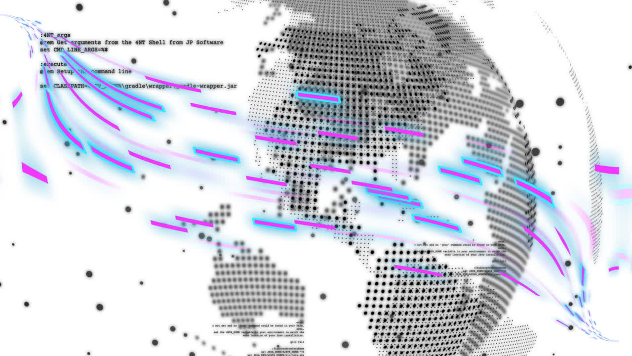 지구의 애니메이션과 데이터 처리