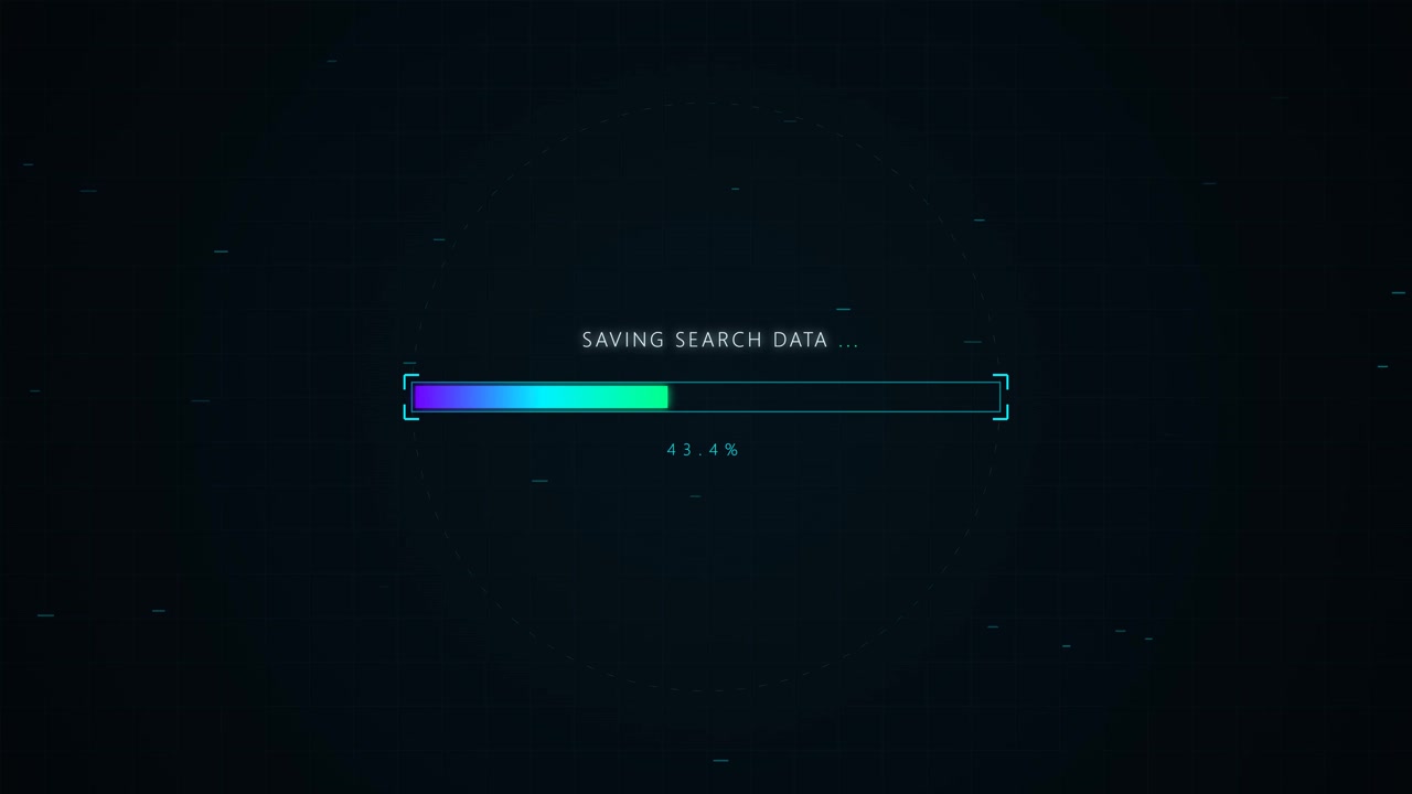 Digital Progress Bar Loading Saving Search Data