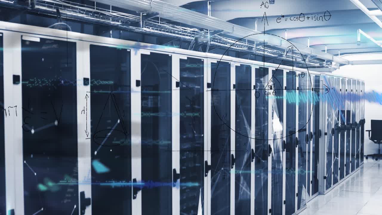 Animation of computer data processing over computer servers