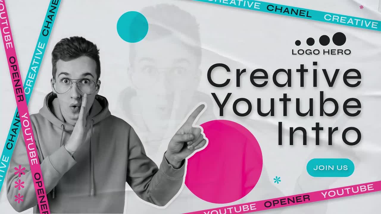 Una intro creativa para YouTube diseñada para impulsar la imagen de marca del canal