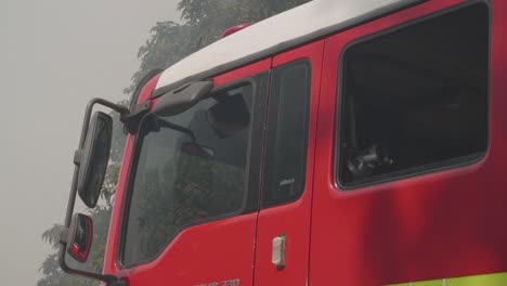 front of a fire truck in cape town, south africa
