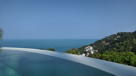 infinity pool overlooking ko samui seascape, thailand
