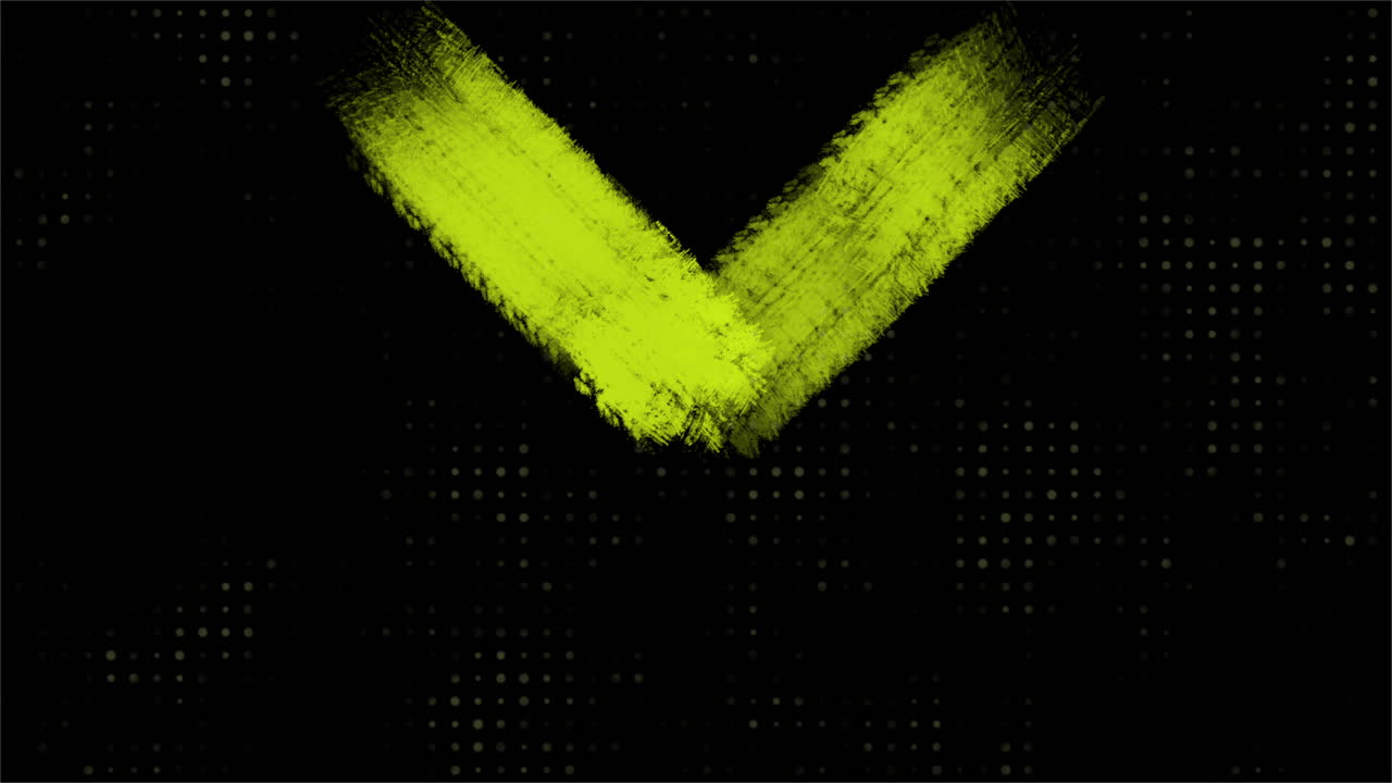 Splashing yellow paint brushes on black gradient