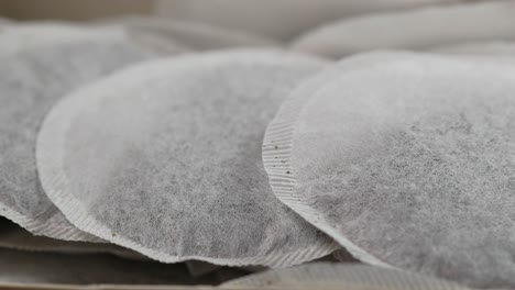 close-up of tea bags