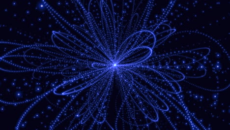 patrón en espiral azul y blanco de líneas y puntos