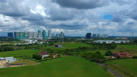 wide shots of a country side in johor bahru malaysia