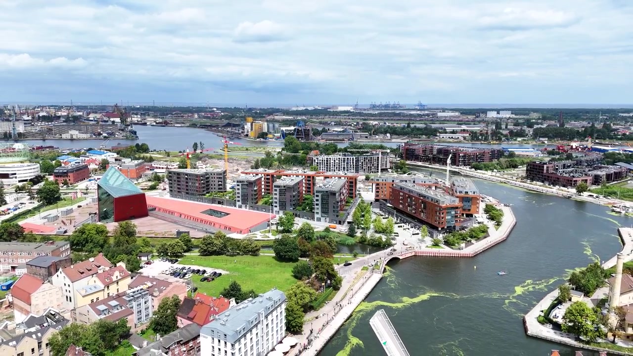 Museet för andra världskriget i Gdansk, flygfoto.