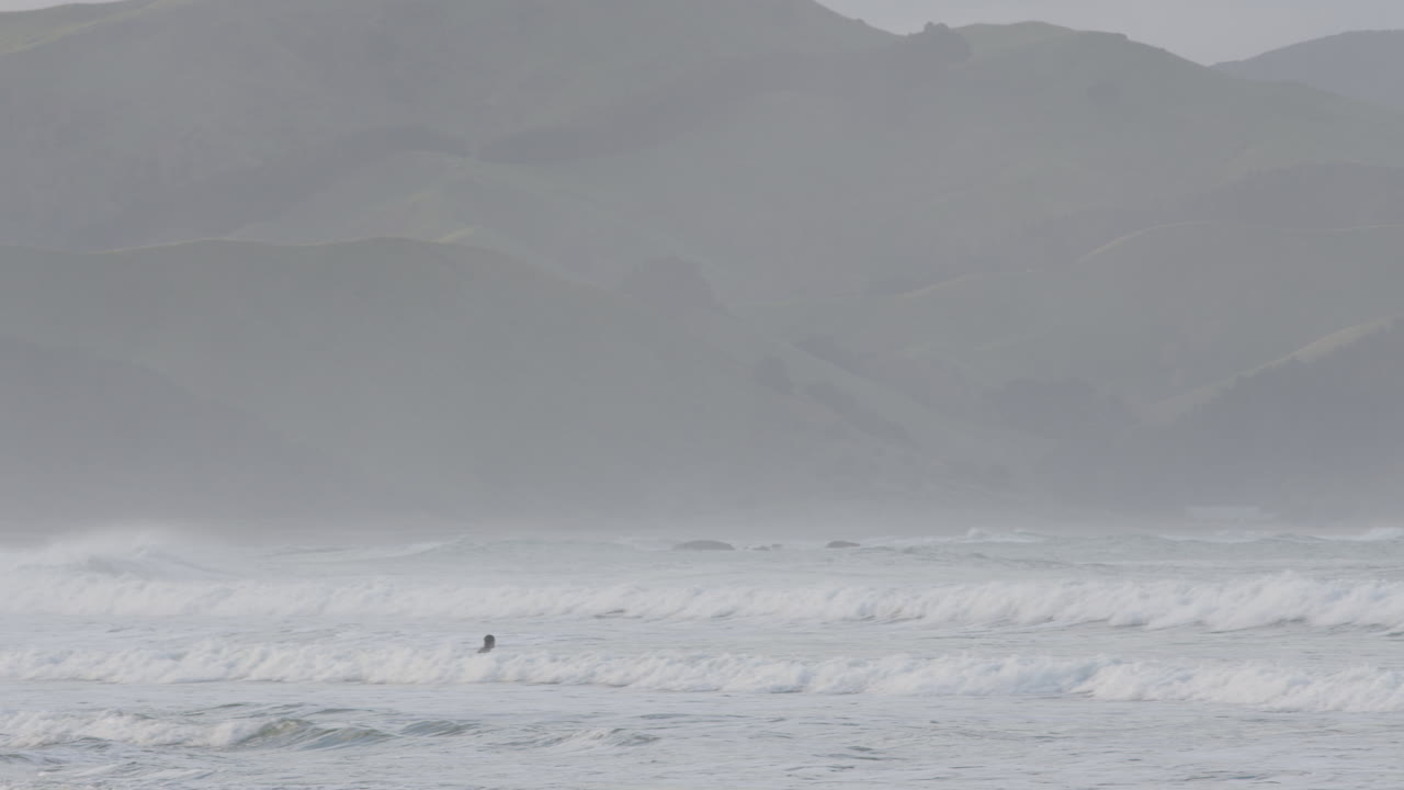 New Zealand's most beautiful waves at Castle Point Beach