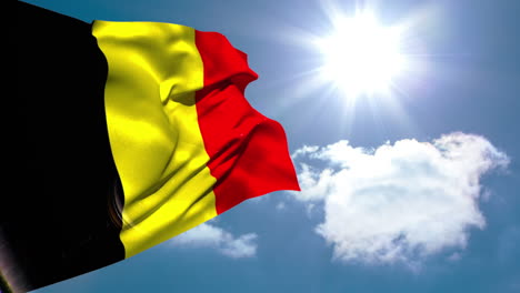 belgium national flag waving