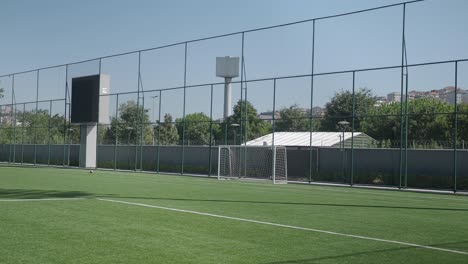 campo de fútbol vacío en un parque