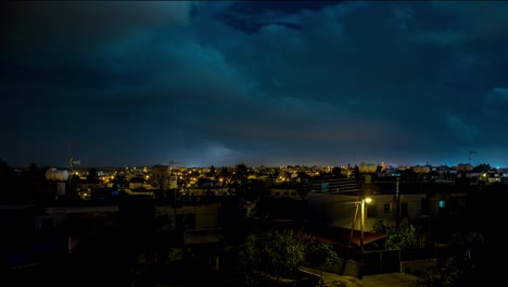 Time-lapse-of-sky-over-neighborhood-during-storm
