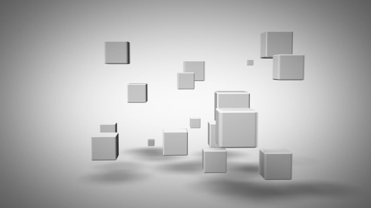 추상적인 3D 큐브