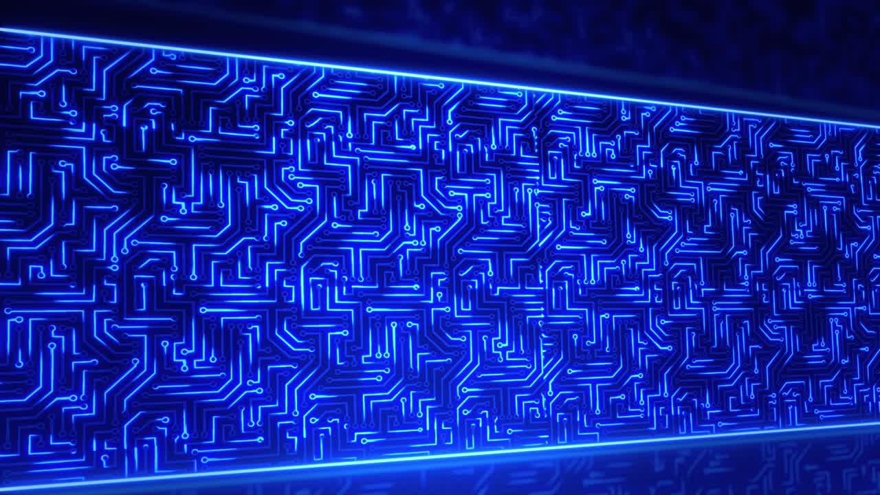 tecnología avanzada de placas de circuitos concepto visualización animación de bucle.