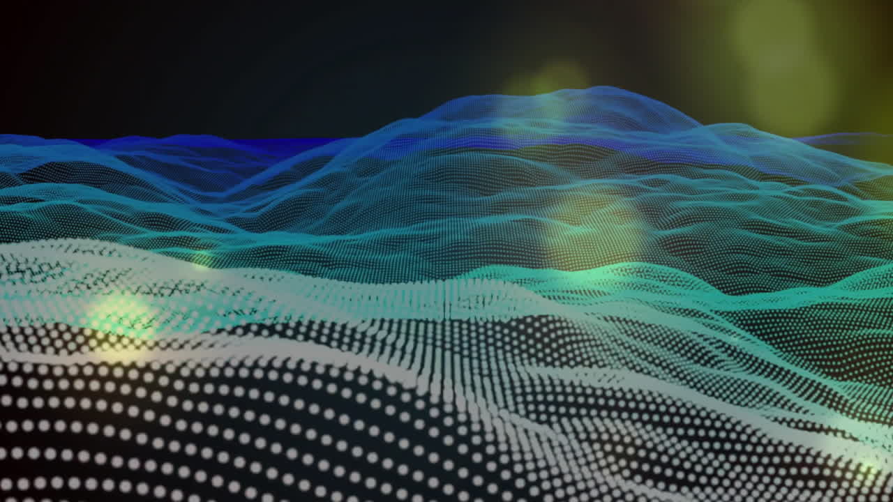 밝은 점 위로 움직이는 모양의 애니메이션